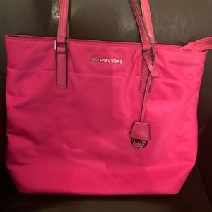 *Authentic* Michael Kors Hot Pink Nylon Tote Bag